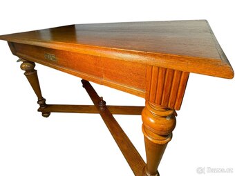 Starožitný dubový stůl – historismus - 5