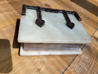 Krásná starožitná krabička - Patriot - kov kámen Praha lípa - 5