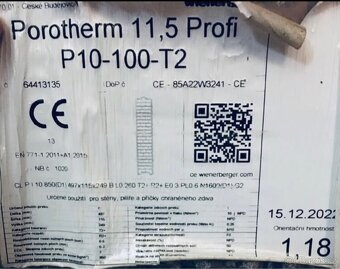 Porotherm cihly 11,5 a 38 - 5
