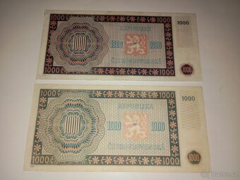 BANKOVKY 1000 KČS 1945, PRVNÍ A POSLEDNÍ VYDANÁ SÉRIE - 5