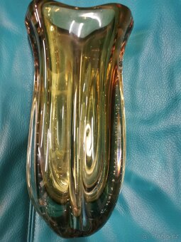 Váza, hutní sklo. - 5