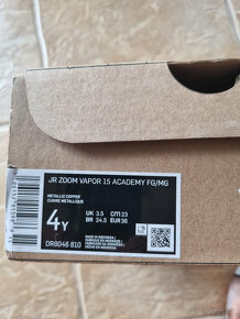 Kopačky Nike MERCURIAL JR ZOOM VAPOR vel 36 - 5