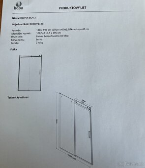 Sprchové dveře 110cm - 5