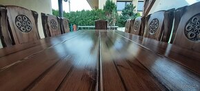 Drevený stôl 200×100cm vrátane 10kus.stoličk. - 5