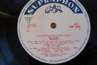 EP deska PAGANINI-orchestr Smetan.divadla 1956/45/ - 5