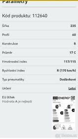 Michelin agilis 235/60/17c MO homolog,sprinter,crafter - 5