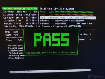 2x4gb ddr3 do PC (obě prošly MemTest86) - 5