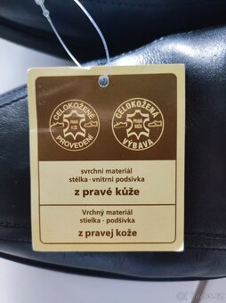 Společenská černá, celokožená obuv, vel. 41 - 5