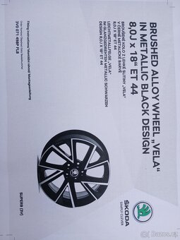 Nová orig alu kola Škoda Vela Superb 3, 8J 18" ET44 - 5