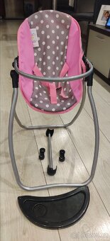 Houpačka pro panenky s jídelní židličkou 2v1 - 5