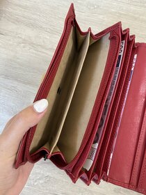 Kožená červená peněženka z pravé kůže - 5