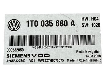 Originál navigace VW RNS 510 RNS510 1T0035680A r.v. 2008 - 5