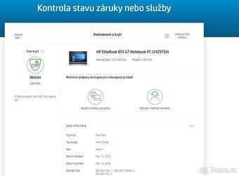 HP Elitebook 855 G7 HP care 1 rok záruka 16GB ram - 5