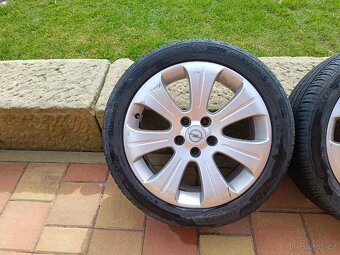 Originál kola Opel 17x7.0 ET 39 + letní pneu 7mm - 5