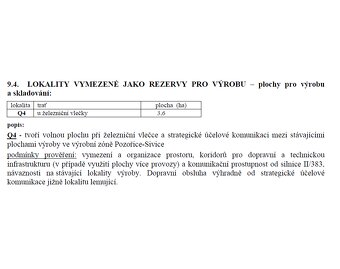 Pozemky v rezervě pro výrobu a skladování – Pozořice – 0,7ha - 5