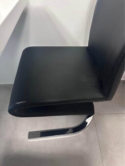 Designové jídelní židle Amado 5 kusů černé koženka - 5