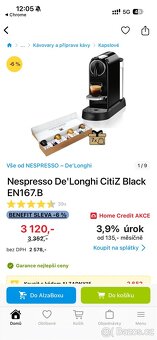 Kavovar Nespresso Citiz, novy, kapsle zdarma - 5
