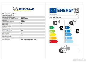 Michelin Primacy 4 205/60R16 92V dezén 5,4 mm, 4 ks - 5