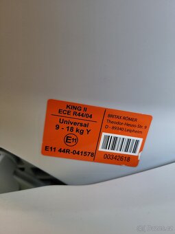 Autosedačka Britax Romer King II (9-18 kg) - 5