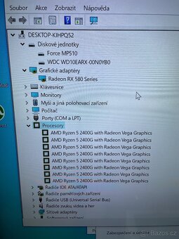 Herní PC- AMD RYZEN 5 2400G/RAM 16GB DDR4/RX 580 8GB/SSD - 5
