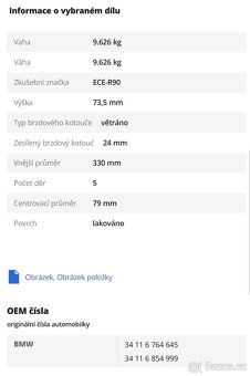 BMW e9x, e8x kotouče 330mm a desky - 5