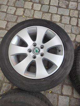 Prodám orig alu 16 škoda Octavia 2 Superb 5x112 ET 45 letní - 5