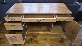 Psací stůl Ikea Alve/Leksvik mořidlo antik - 5