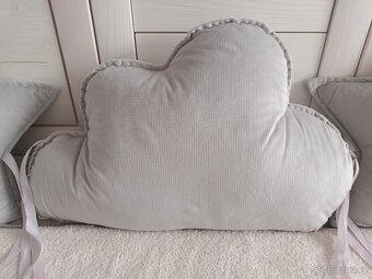 Sametový set polštářků a pletený cop - 5