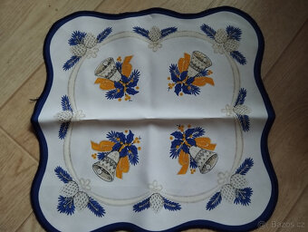 Vánoční ubrusy a dečky modro/žluté - 5