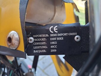 Dětská benzínova motorka 2T 49ccm. - 5