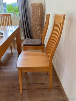 Jídelní stůl z masivu + 6 židlí - 5