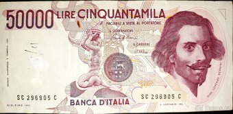 Italské bankovky 1000 - 100 000 lir 1983 - 1997 - 5