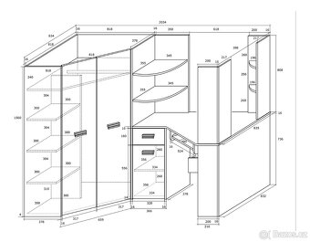 Rohová patrová postel Alina (L) Sonoma + bílá - 5
