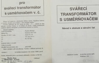 Svářecí transformátor s usměrňovačem. - 5