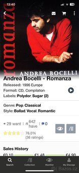 Andrea Bocelli - Romanza CD top stav - 5