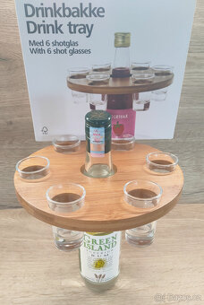 dřevěný nosič na 6 panáků - 5