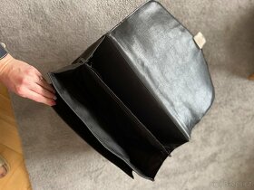 Černá pánská kožená taška - 5