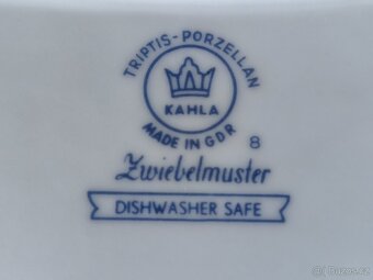 Porcelánový obdélníkový talíř, originál cibulák - 5
