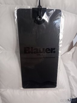 Blauer vysoce luxusní zimní péřový kabát - 5