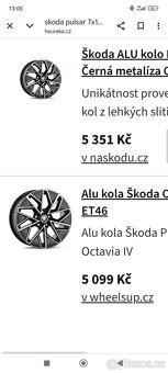 ALU kola Octavia 4 , originál...R17 - 5