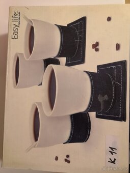 Set na kávu v riflovém kabátku, nové - 5