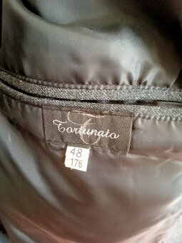 Pánský tmavě šedý oblek vel. 48, výška 176 - 5