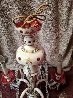 Porcelánový křišťálový lustr - 5