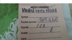Vlněná vesta 100% VLNA – dětská, 2 x, velmi luxusní, NOVÁ, - 5