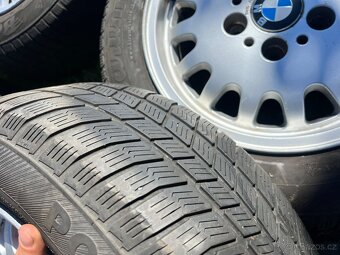Alu disky 5x120 r15 BMW e36 zimní pneu 195/65 r15 - 5