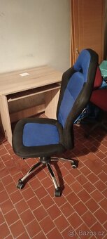 Kancelářské křeslo CESAR modré - kolečková židle - 5