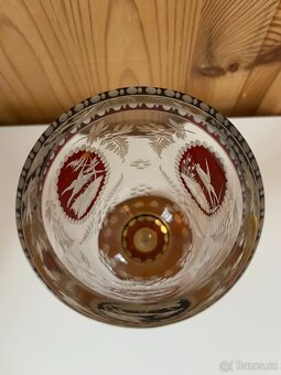 Nádherný starožitný pohár s mysliveckým motivem - 5