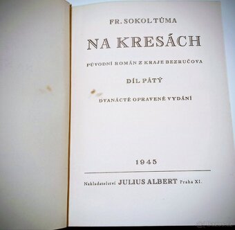 📚 STARÉ KNIHY – Fr. Sokol-Tůma: NA KRESÁCH (I.–V. díl) - 5