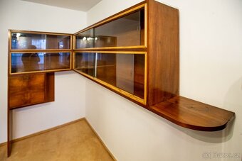 Rohová knihovna s barem - 5