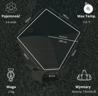 Přenosná sauna SanaSoul - 5